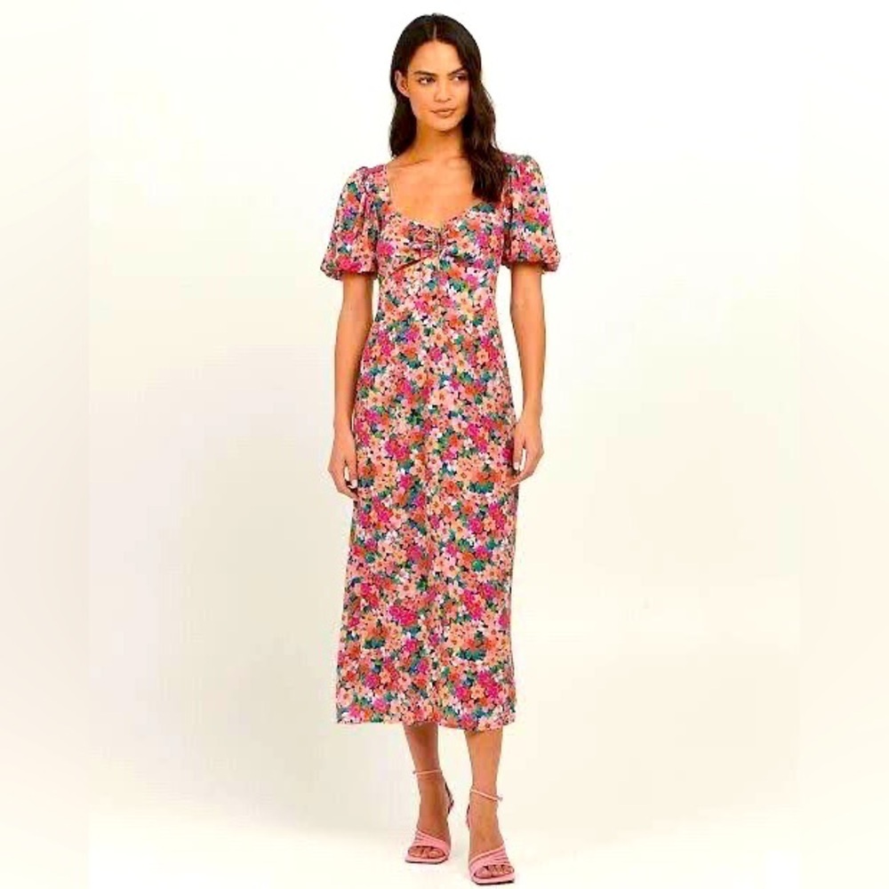 Charlie Holiday Valentina Floral Midi Dress - Picture 3 of 12